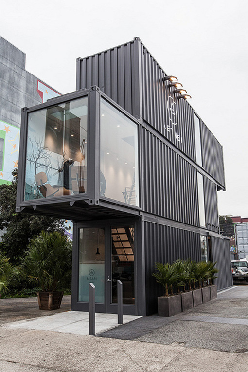 aether shipping containers pop-up store opening in San Francisco