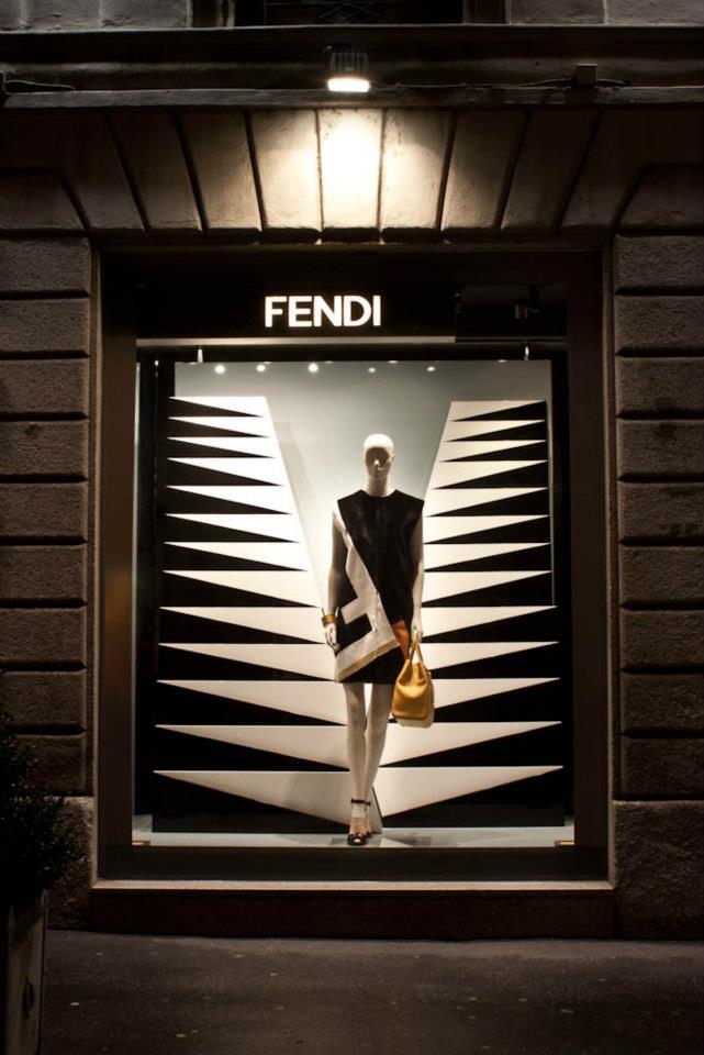 Fendi shop windows Milan 