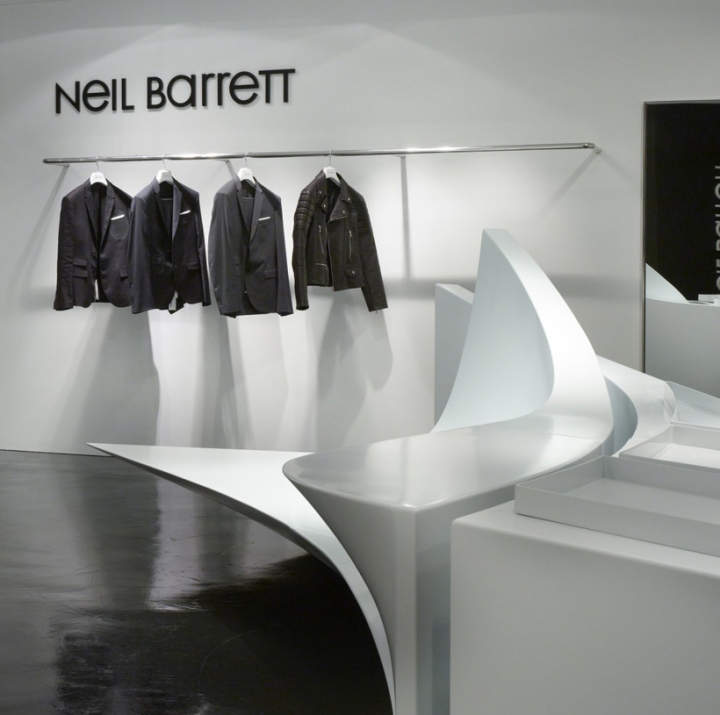 Zaha Hadid: Shop in Shop concept for Neil Barrett in Seoul