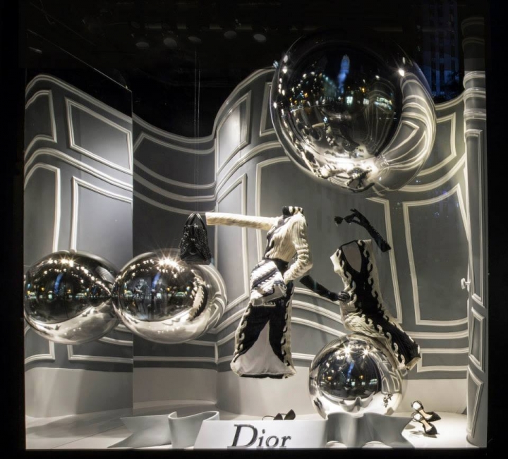 Dior windows display for Saks