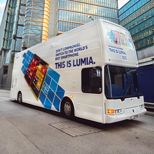 Nokia Lumia Roadshow Bus- Double Decker store