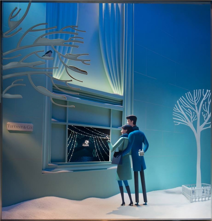 Tiffany & Co christmas windows display 2014
