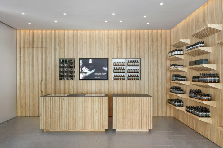 Aesop store design Manhattan NY by Tacklebox Architecture