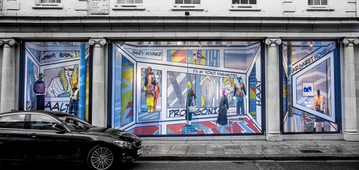  Pop Art window display for Fenwick by Harlequin Design