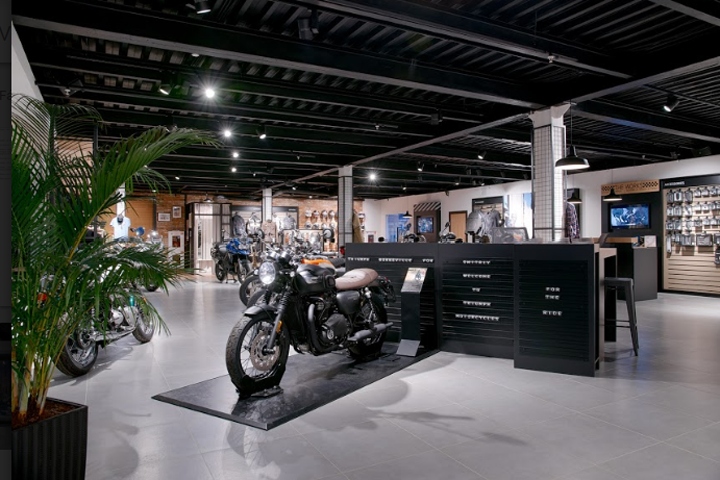 Triumph motorcycle store by Alex Feskov, Moscow – Russia